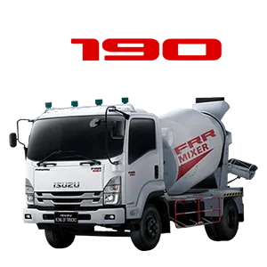 รถบรรทุกโม่ปูน 6 ล้อ frr mixer อีซูซุ
