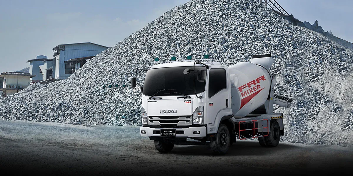 รถบรรทุก 6 ล้อ FRR MIXER 190 อีซูซุโม่ปูน