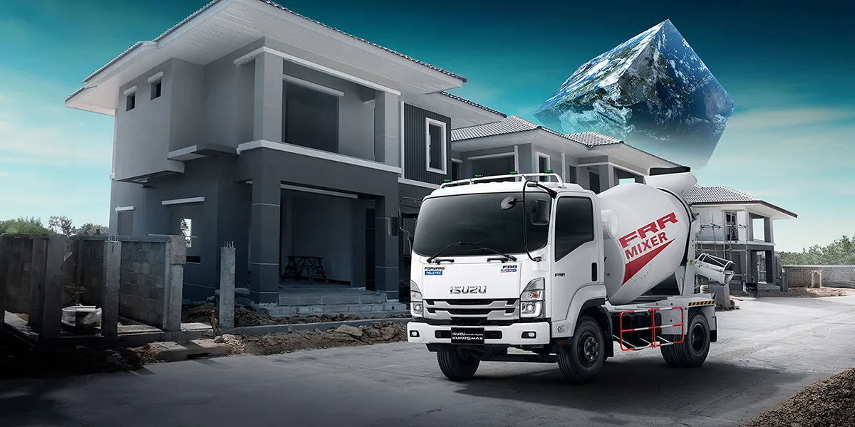 รถบรรทุก 6 ล้อ FRR MIXER EURO 5 MAX อีซูซุโม่ปูน