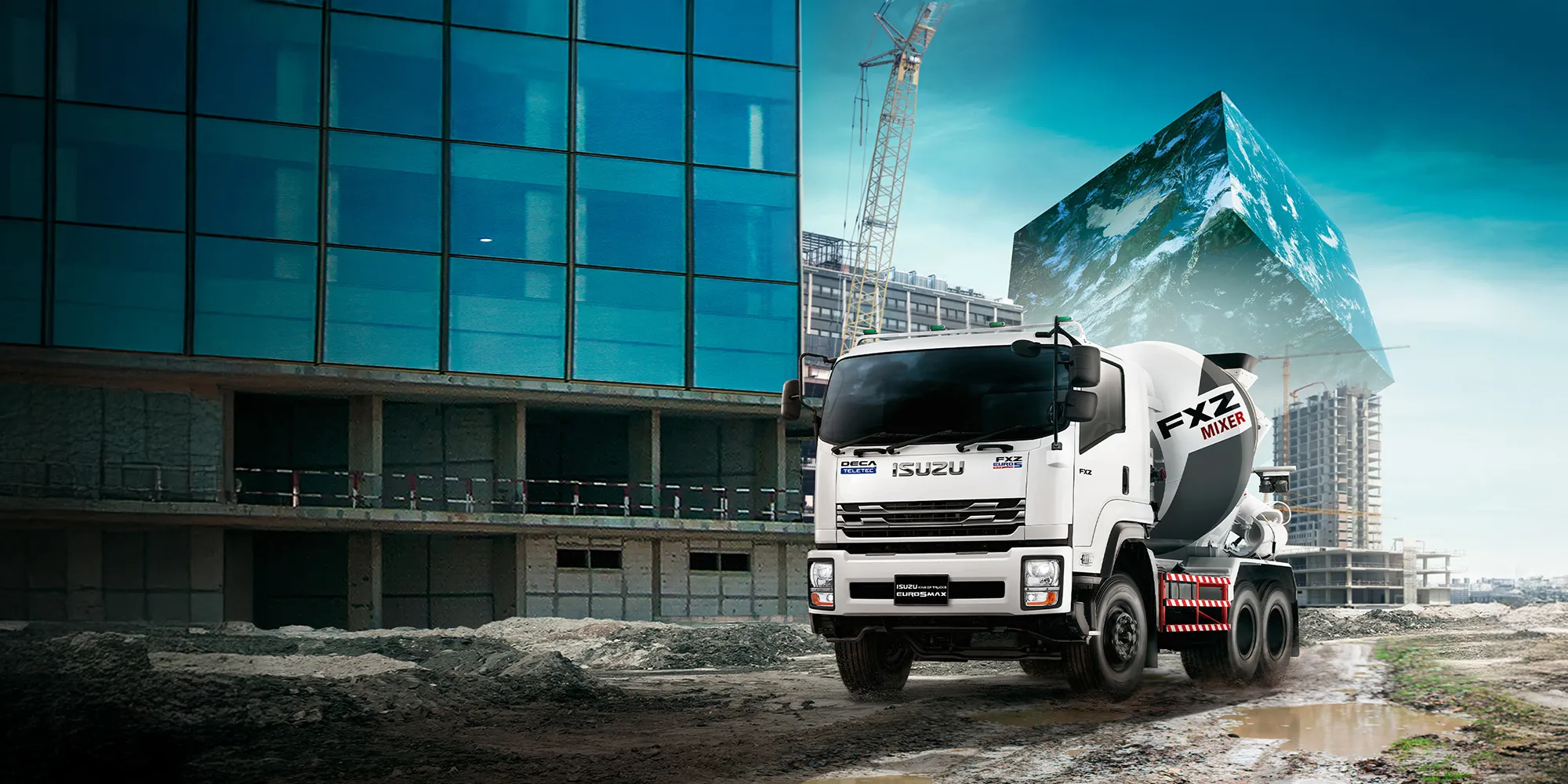 รถบรรทุก 10 ล้อ โม่ปูน FXZ MIXER EURO 5 MAX อีซูซุ